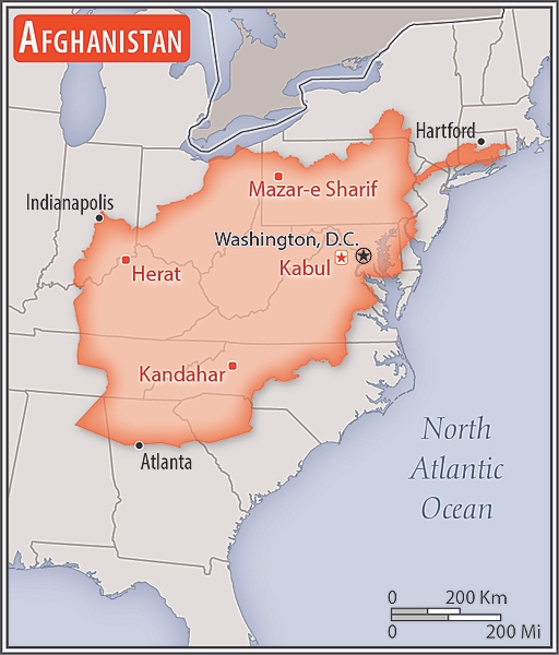 <p>almost six times the size of Virginia; slightly smaller than Texas</p>