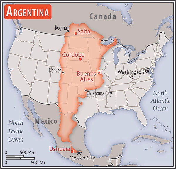 <p>slightly less than three-tenths the size of the US</p>
